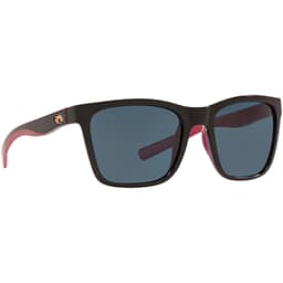 Costa Panga Shiny Black/Crystal/Fuchsia Frame Sunglasses w/ Gray 580P Lenses PAG-259-OGP
