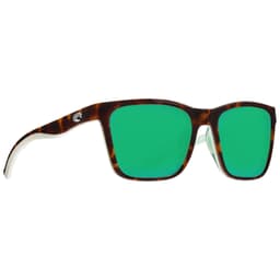 Costa Panga Shiny Tortoise/White/Seafoam Crystal Frame Sunglasses w/ Green Mirror 580P Lenses PAG-255-OGMP
