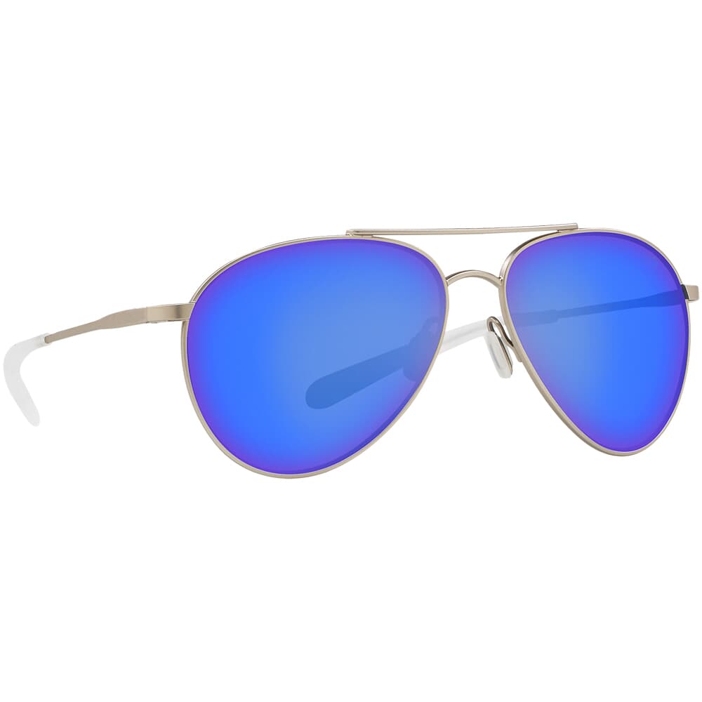 Costa Piper Velvet Silver Frame Sunglasses w/ Blue Mirror 580G Lenses PIP-183-OBMGLP