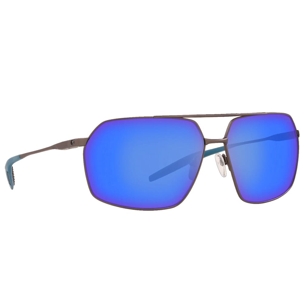 Costa Pilothouse Matte Dark Gunmetal + Deep Blue/Black Frame Sunglasses PLH-247
