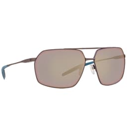 Costa Pilothouse Matte Dark Gunmetal + Deep Blue/Black Frame Sunglasses w/ Copper Silver Mirror 580P Lenses PLH-247-OSCP