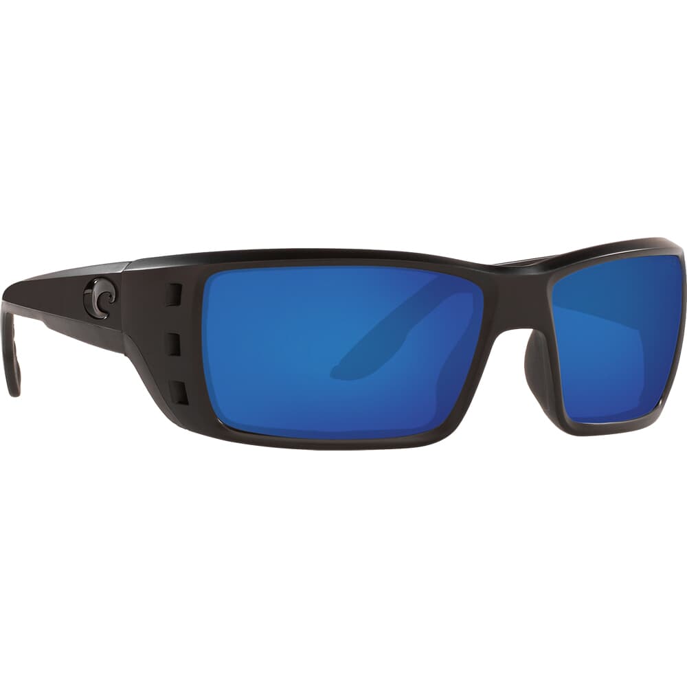 Costa Permit Blackout Frame Sunglasses w/Blue Mirror 580G Lenses 06S9022-90221262