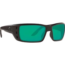 Costa Permit Blackout Frame Sunglasses w/ Green Mirror 580P Lenses PT-01-OGMP
