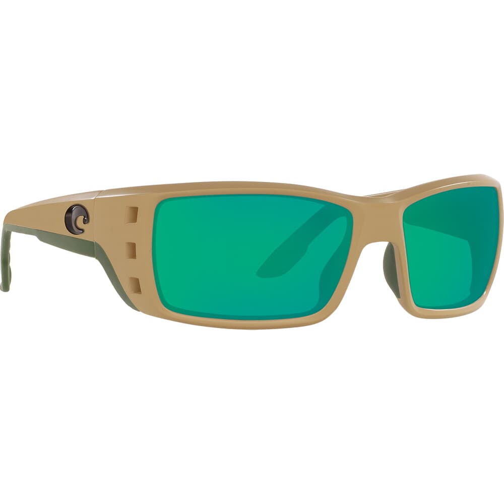 Costa Permit Sand Frame Sunglasses w/ Green Mirror 580G Lenses PT-248-OGMGLP