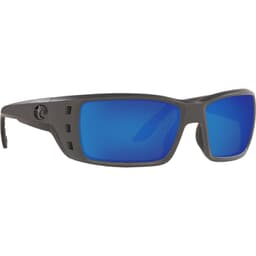 Costa Permit Matte Gray Frame Sunglasses w/ Blue Mirror 580G Lenses PT-98-OBMGLP