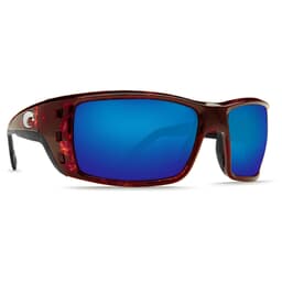 Costa Permit Tortoise Frame Sunglasses w/ Blue Mirror 580G Lenses PT-10-OBMGLP