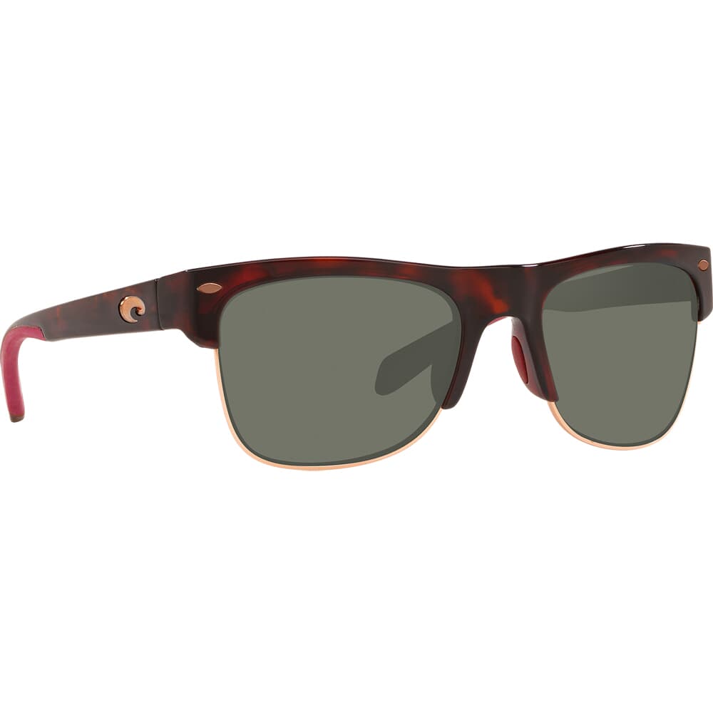 Costa Pawley's Rose Tortoise Frame Sunglasses w/ Gray 580G Lenses PW-201-OGGLP