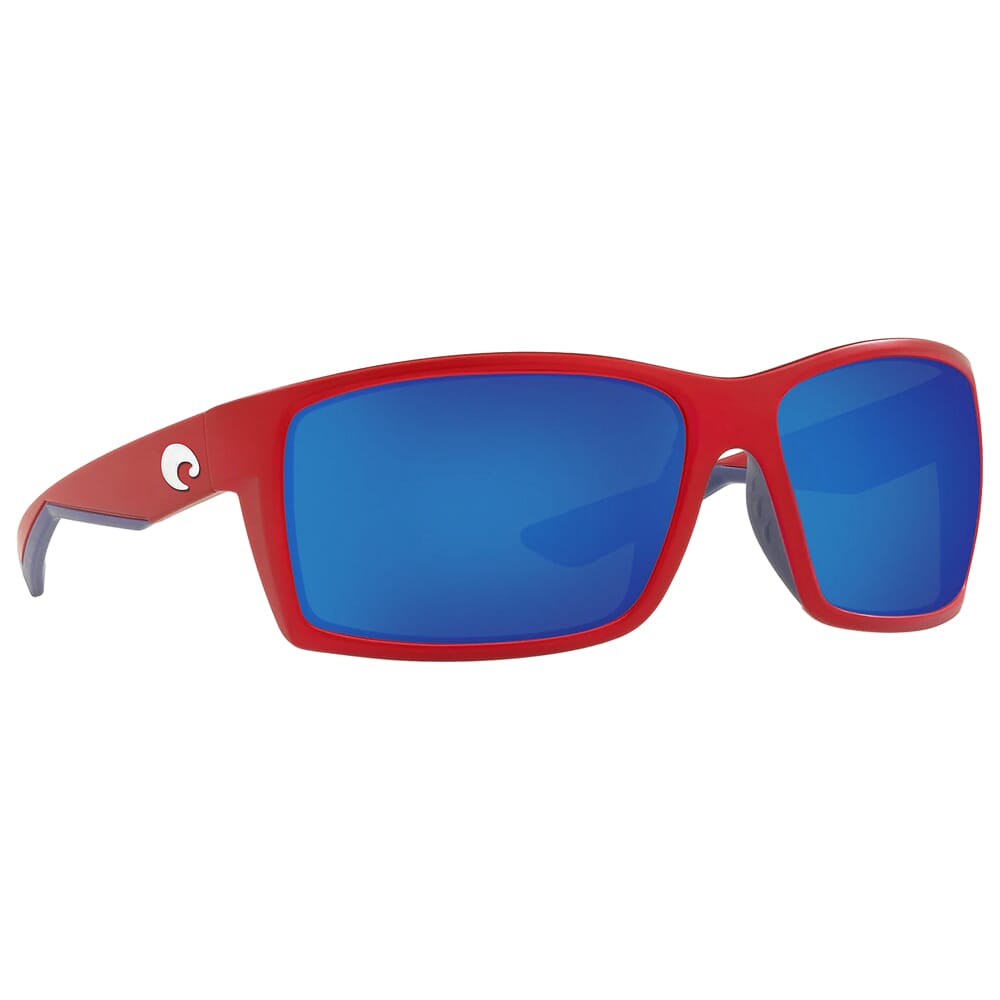 Costa Reefton Matte USA Red Frame Sunglasses w/ Blue Mirror 580G Lenses RFT-410-OBMGLP For Sale ...