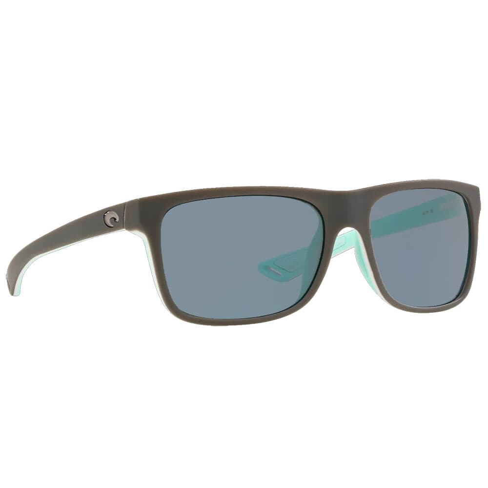 Costa Remora Matte Gray/White/Mint Frame Sunglasses w/ Gray Silver Mirror 580P Lenses REM-180-OSGP