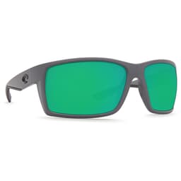 Costa Reefton Matte Gray Frame Sunglasses w/ Green Mirror 580P Lenses RFT-98-OGMP