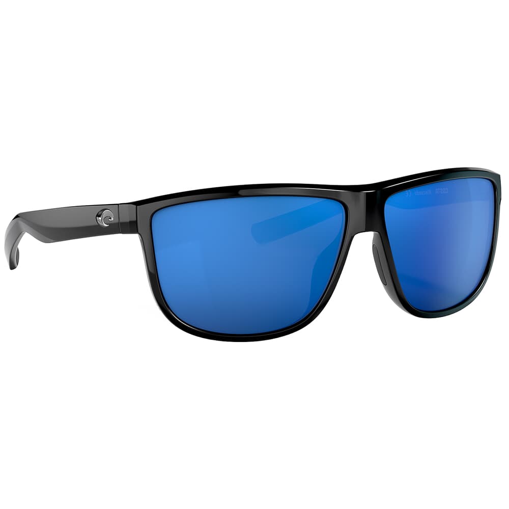 Costa Rincondo Shiny Black Sunglasses w/ Blue Mirror 580G Lenses 06S9010-90100161