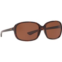 Costa Riverton Shiny Tortoise Frame Sunglasses w/ Copper 580P Lenses RVT-10-OCP