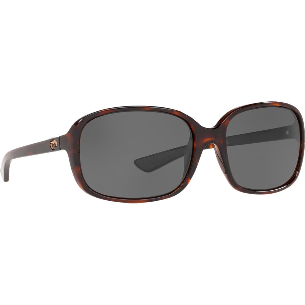 Costa Riverton Shiny Tortoise Frame Sunglasses w/ Gray 580P Lenses RVT-10-OGP