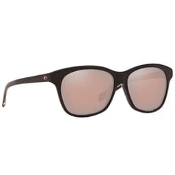 Costa Sarasota Shiny Black Frame Sunglasses w/ Copper Silver Mirror 580G Lenses SAR-11-OSCGLP