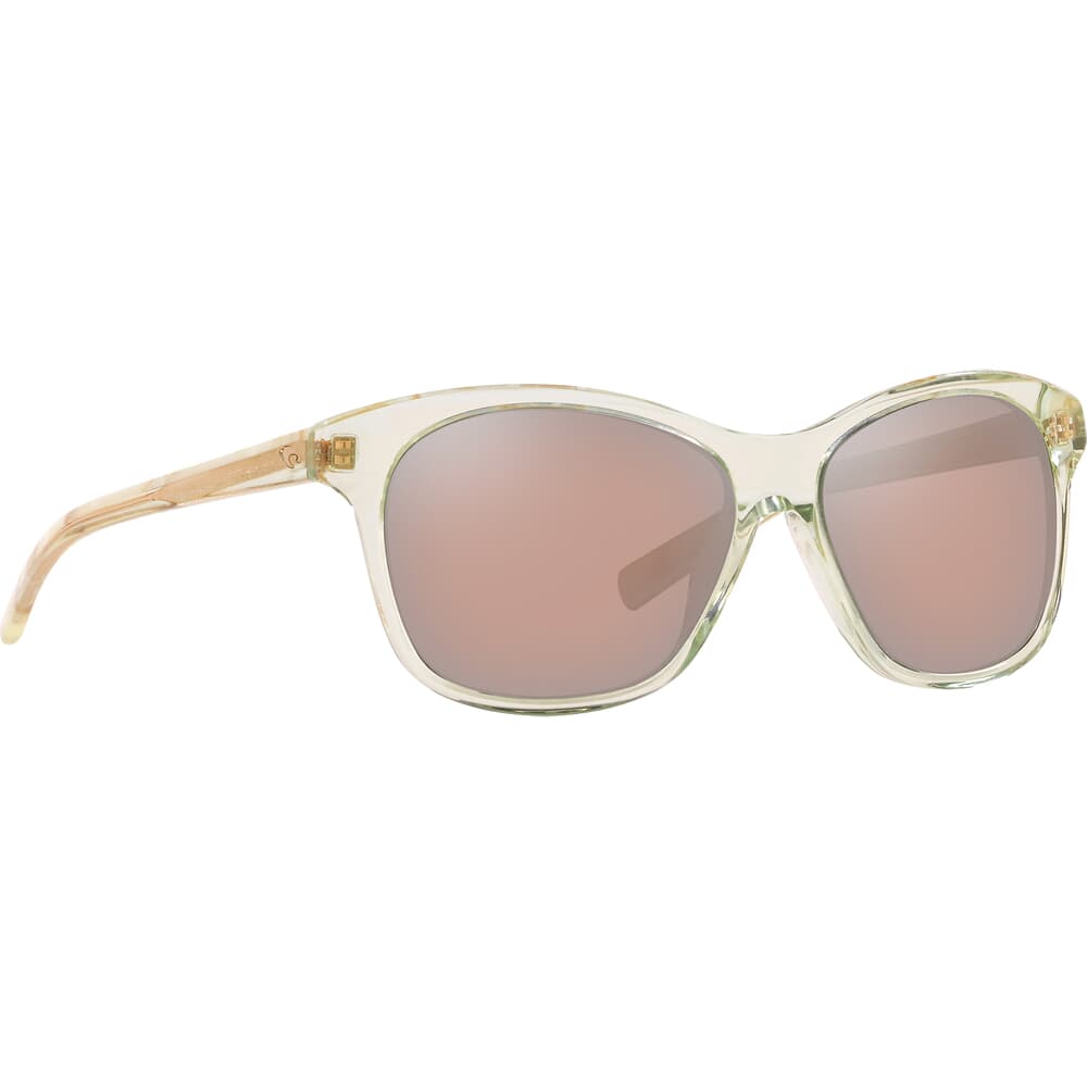 Costa Sarasota Shiny Seafoam Frame Sunglasses w/ Copper Silver Mirror 580G Lenses SAR-209-OSCGLP