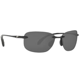 Costa Sea Grove Shiny Black Frame Sunglasses w/ Gray 580P Lenses SGV-11-OGP