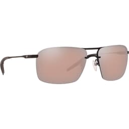 Costa Skimmer Matte Black + Black Sunglasses w/ Copper Silver Mirror 580P Lenses SKM-11-OSCP