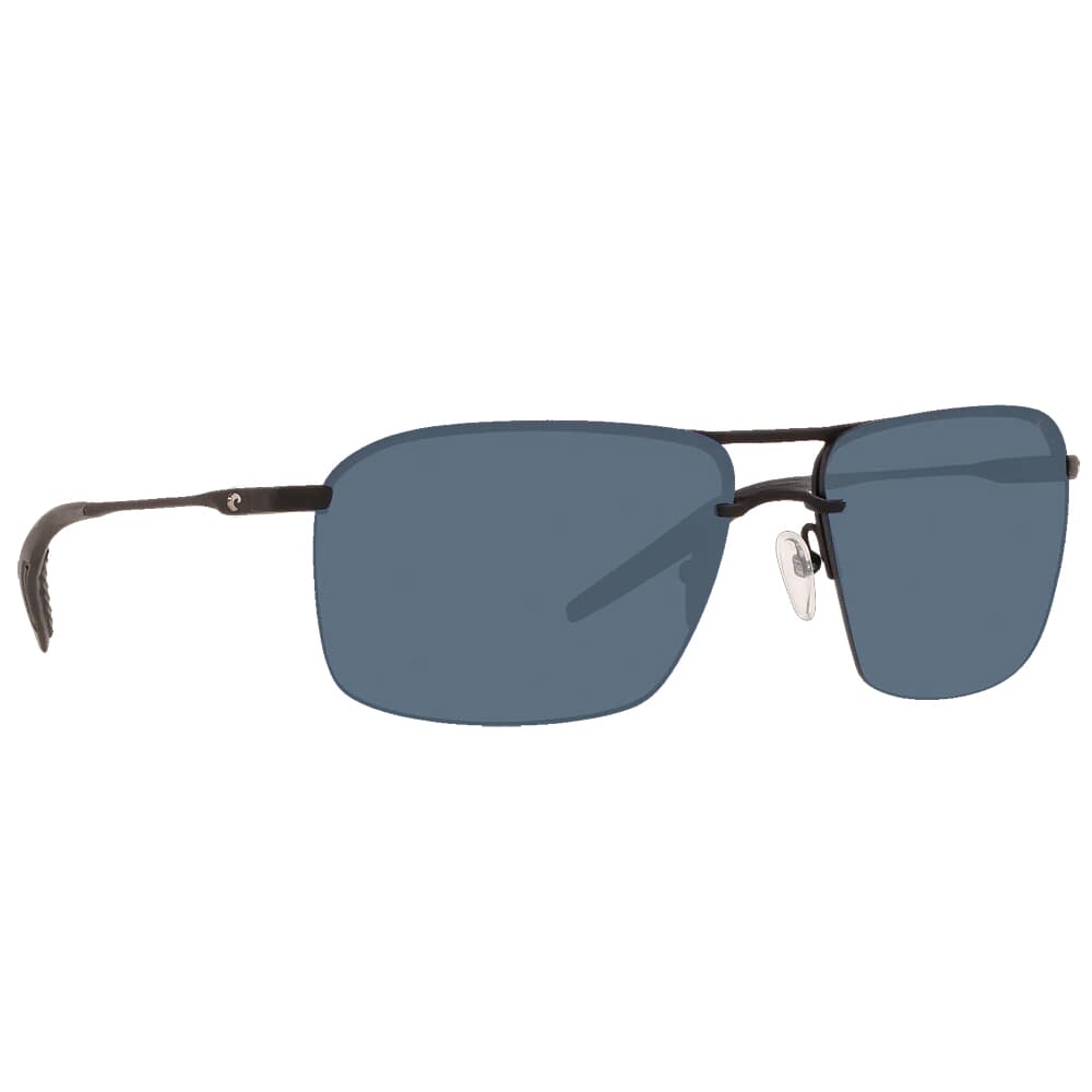 Costa Skimmer Matte Black + Black Sunglasses w/ Gray 580P Lenses SKM-11-OGP