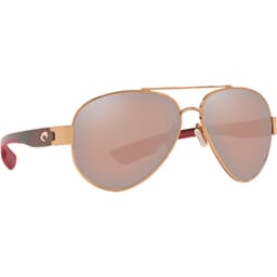 Costa South Point Shiny Brushed Gold + Rose Tort Temples Frame Sunglasses w/ Copper Silver Mirror 580P Lenses SO-284-OSCP