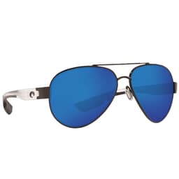 Costa South Point Gunmetal w/Crystal Temples Frame Sunglasses w/ Blue Mirror 580G Lenses SO-74-OBMGLP