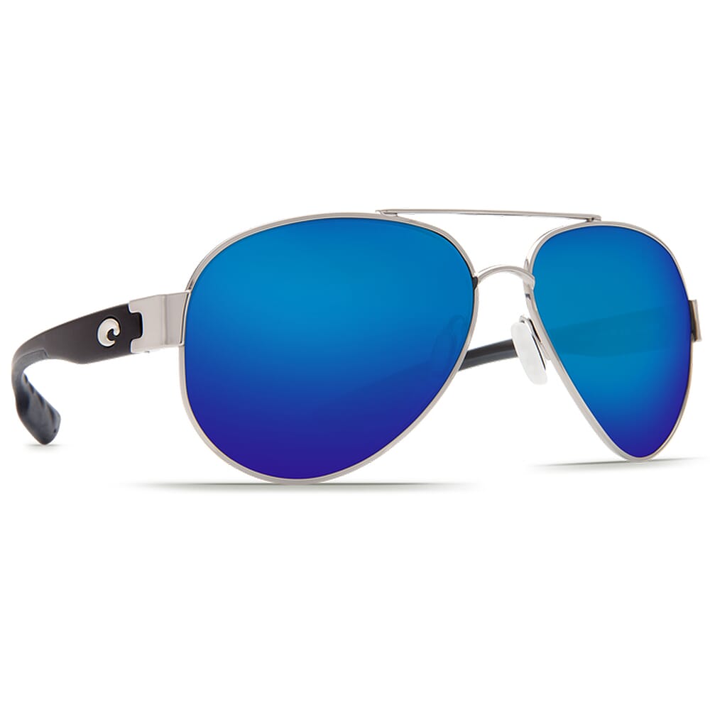 Costa South Point Palladium Silver Frame Sunglasses w/ Blue Mirror 580G Lenses SO-21-OBMGLP
