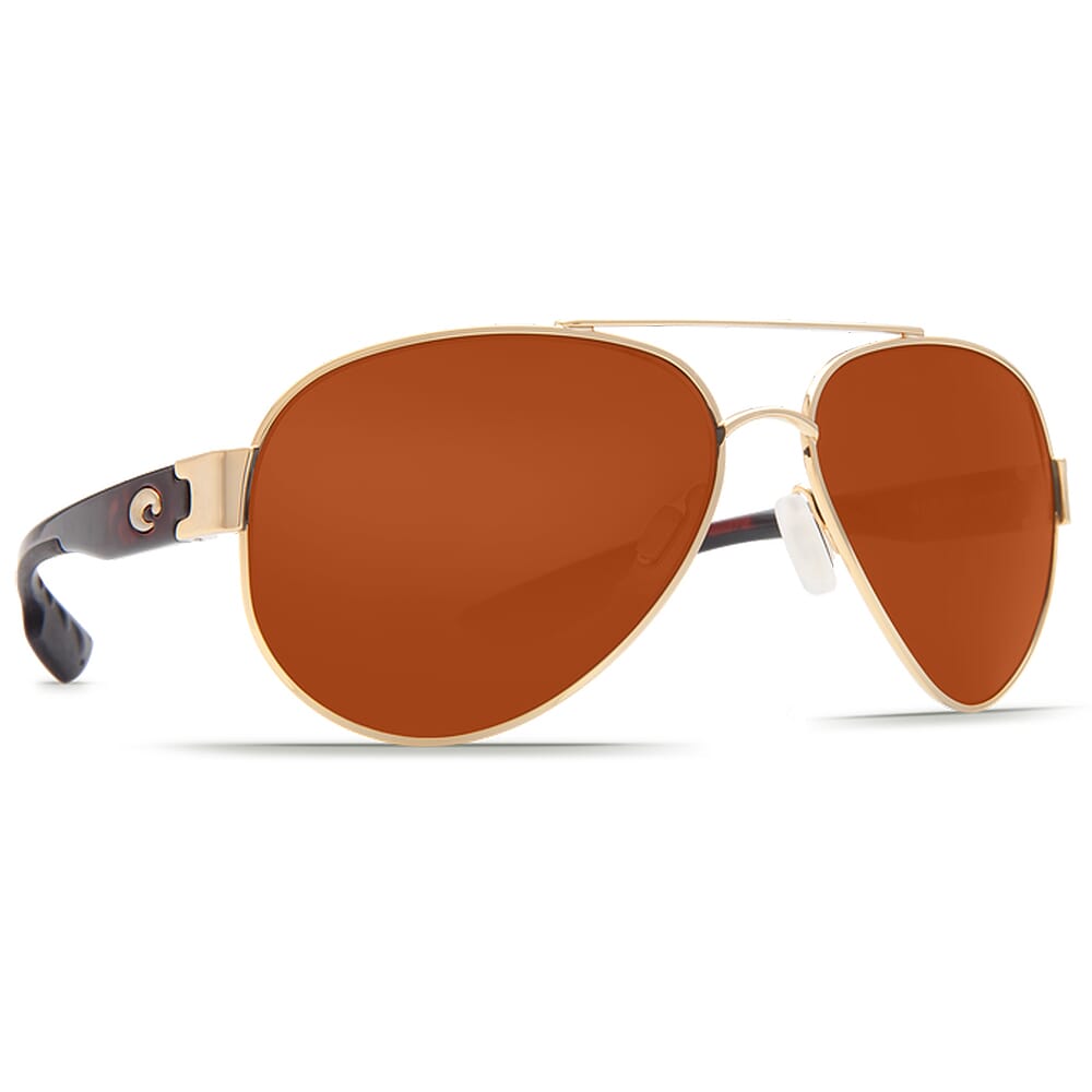Costa South Point Rose Gold w/Light Tort Temples Frame Sunglasses w/ Copper 580P C-Mate 1.50 Lenses SO-84-OCP-1.50