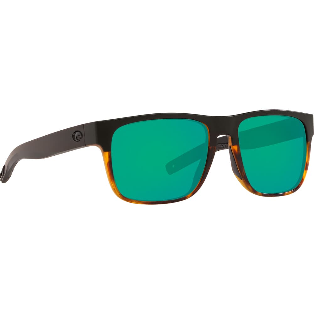 Costa Spearo Matte Black + Shiny Tortoise Frame Sunglasses w/ Green Mirror 580G Lenses SPO-181-OGMGLP