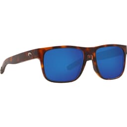 Costa Spearo Matte Tortoise Frame Sunglasses w/ Blue Mirror 580P Lenses SPO-191-OBMP