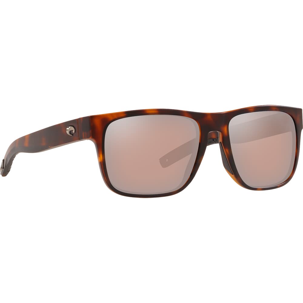 Costa Spearo Matte Tortoise Frame Sunglasses w/ Copper Silver Mirror 580G Lenses SPO-191-OSCGLP