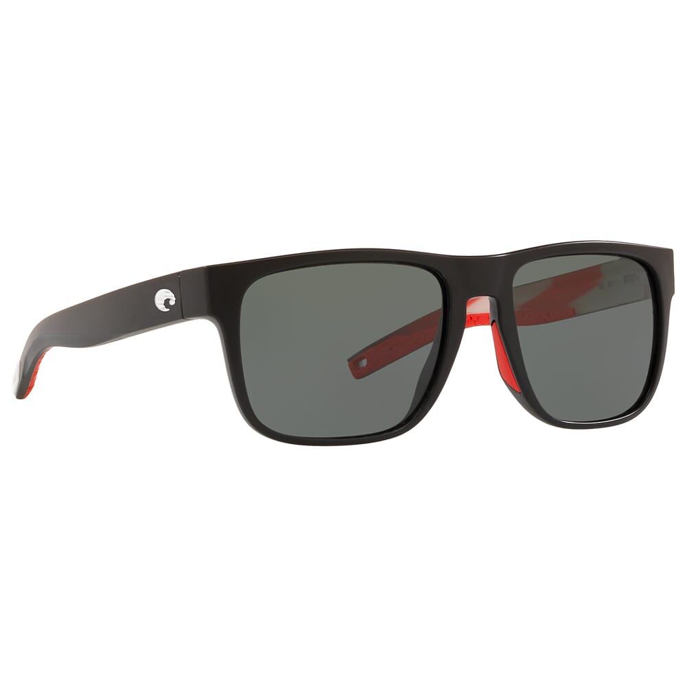 Costa Spearo Matte USA Black Frame Sunglasses w/ Gray 580G Lenses SPO-408-OGGLP