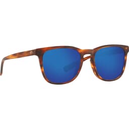 Costa Sullivan Matte Tortoise Sunglasses w/ Blue Mirror 580G Lenses SUL-191-OBMGLP