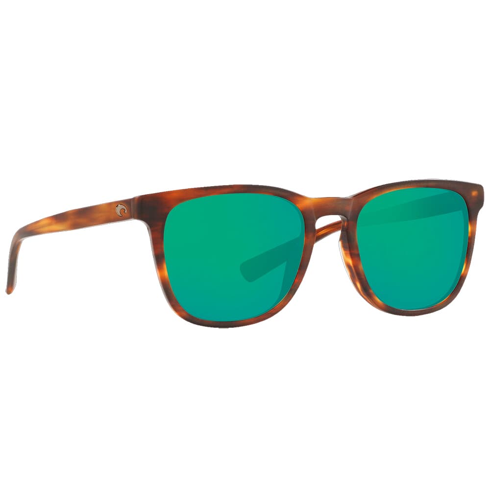 Costa Sullivan Matte Tortoise Sunglasses w/ Green Mirror 580G Lenses SUL-191-OGMGLP