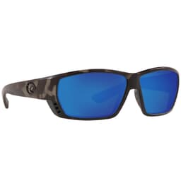 Costa Tuna Alley Ocearch Matte Tiger Shark Sunglasses w/ Blue Mirror 580G Lenses TA-140OC-OBMGLP