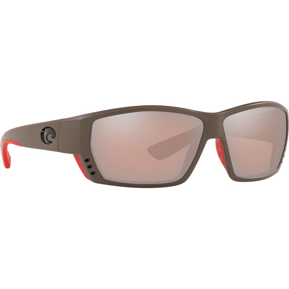 Costa Tuna Alley Race Gray Frame Sunglasses w/ Copper Silver Mirror 580G Lenses TA-196-OSCGLP