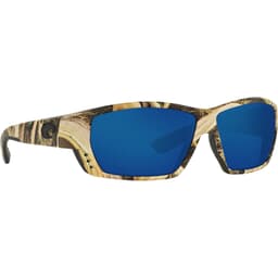 Costa Tuna Alley Mossy Oak Shadow Grass Blades Camo Frame Sunglasses w/ Blue Mirror 580P Lenses TA-65-OBMP