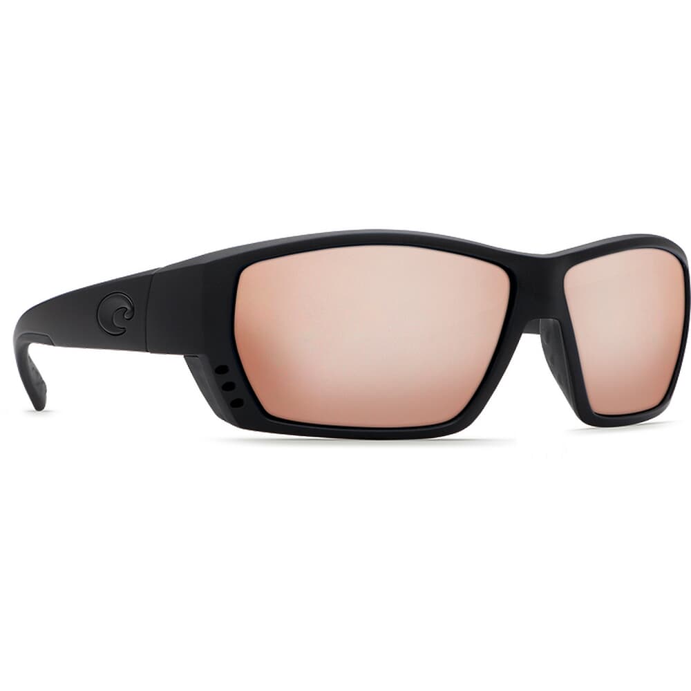 Costa Tuna Alley Blackout Frame Sunglasses w/ Copper Silver Mirror 580P Lenses TA-01-OSCP