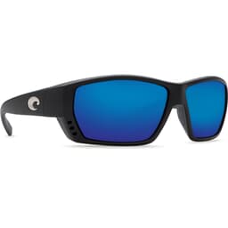 Costa Tuna Alley Matte Black Global Fit Frame Sunglasses w/ Blue Mirror 580G Lenses TA-11GF-OBMGLP