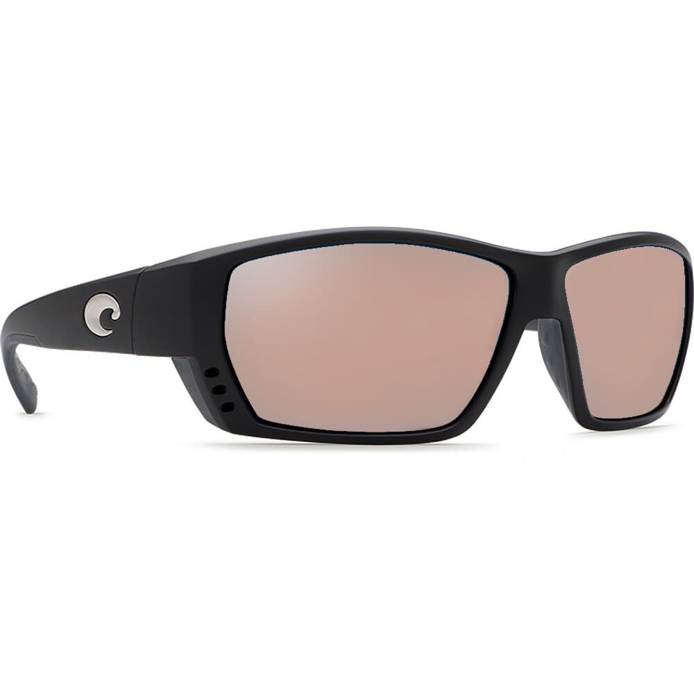 Costa Tuna Alley Matte Black Global Fit Frame Sunglasses w/ Copper Silver Mirror 580G Lenses TA-11GF-OSCGLP