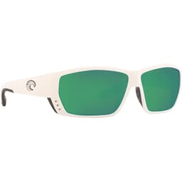 Costa Tuna Alley White Frame Sunglasses w/ Green Mirror 580G Lenses TA-25-OGMGLP