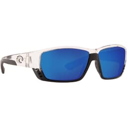 Costa Tuna Alley Crystal Frame Sunglasses w/ Blue Mirror 580P Lenses TA-39-OBMP