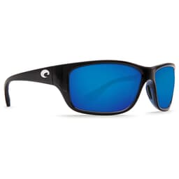 Costa Tasman Sea Shiny Black Frame Sunglasses w/ Blue Mirror 580G Lenses TAS-11-OBMGLP