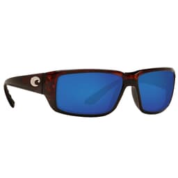 Costa Fantail Tortoise Global Fit Frame Sunglasses w/ Blue Mirror 580P Lenses TF-10GF-OBMP