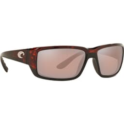 Costa Fantail Tortoise Global Fit Frame Sunglasses w/ Copper Silver Mirror 580P Lenses TF-10GF-OSCP