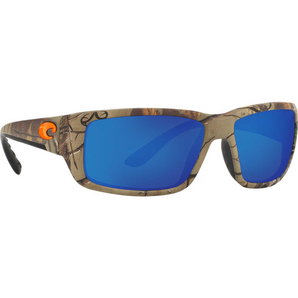 Costa Fantail Realtree Xtra Camo Frame Sunglasses w/ Blue Mirror 580P Lenses TF-69-OBMP