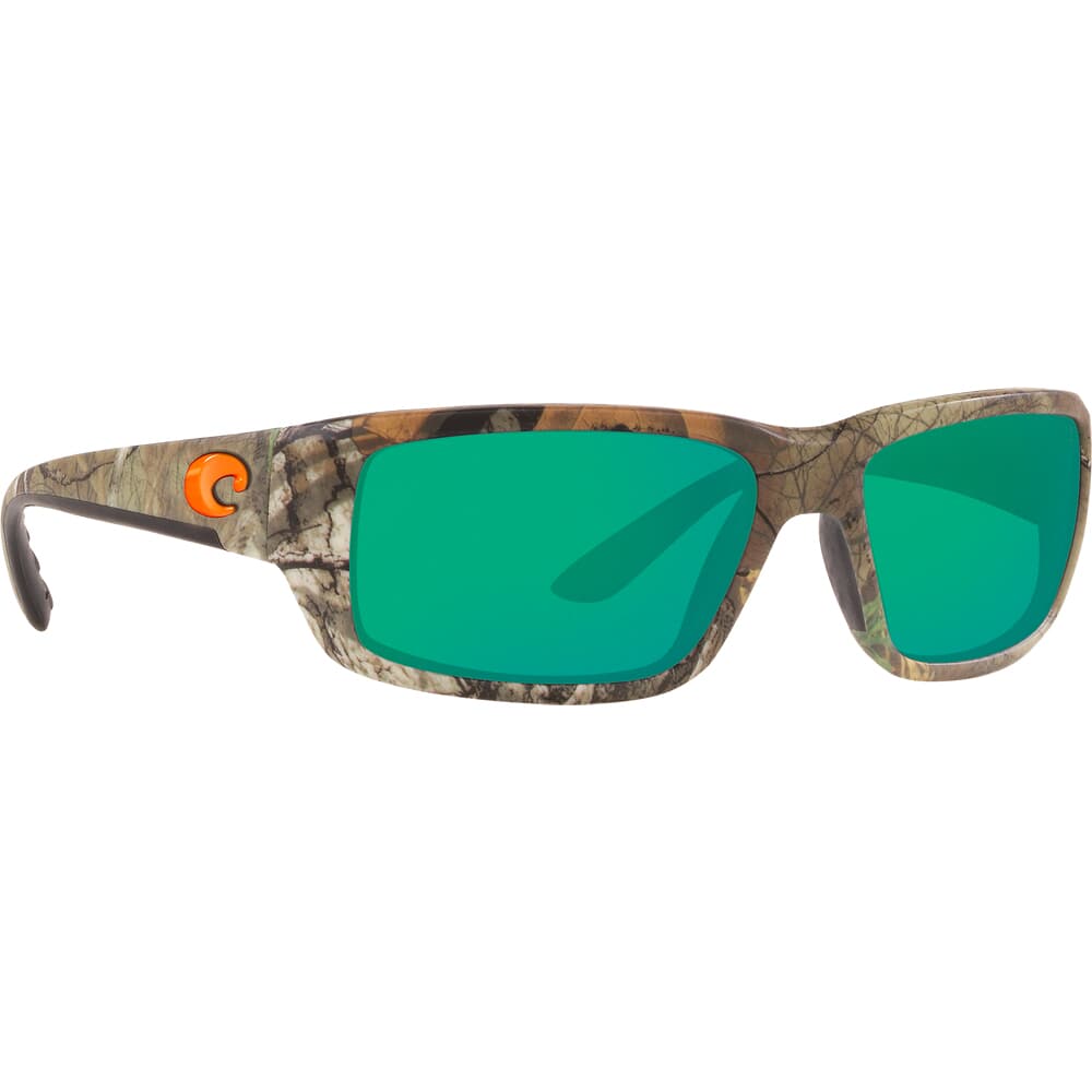 Costa Fantail Realtree Xtra Camo Frame Sunglasses w/ Green Mirror 580P Lenses TF-69-OGMP