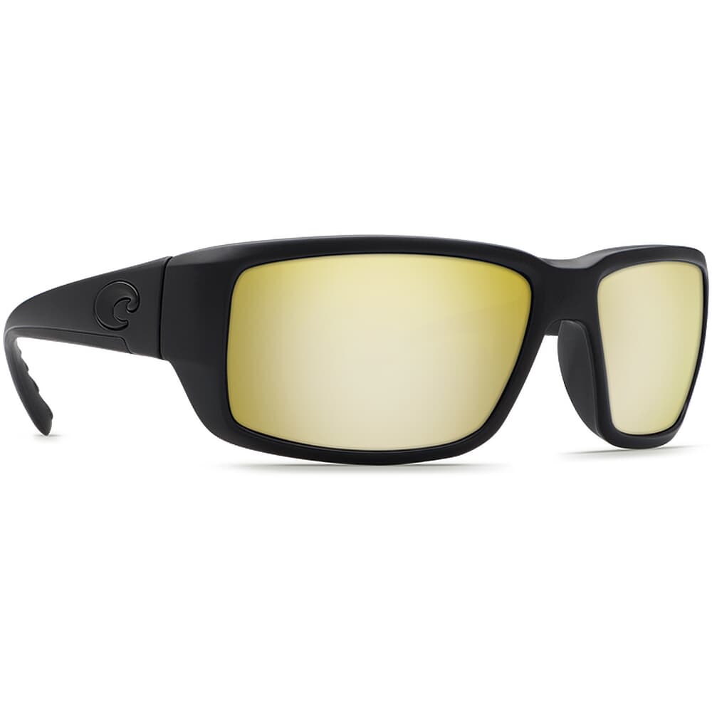 Costa Fantail Blackout Frame Sunglasses w/ Sunrise Silver Mirror 580P Lenses TF-01-OSSP