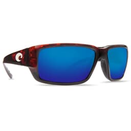 Costa Fantail Tortoise Frame Sunglasses w/ Blue Mirror 580G Lenses TF-10-OBMGLP