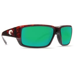 Costa Fantail Tortoise Frame Sunglasses w/ Green Mirror 580P Lenses TF-10-OGMP