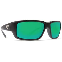 Costa Fantail Matte Black Global Fit Frame Sunglasses w/ Green Mirror 580P Lenses TF-11GF-OGMP