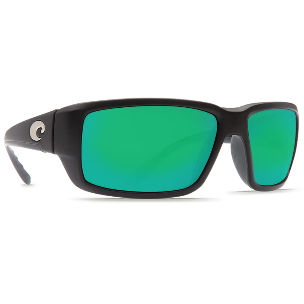 Costa Fantail Matte Black Global Fit Frame Sunglasses w/ Green Mirror 580P Lenses TF-11GF-OGMP